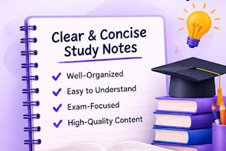 create clear exam ready study notes
