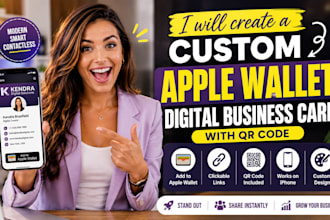 create a custom apple wallet digital business card with qr code