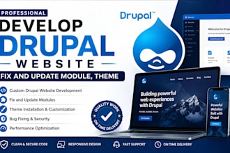 develop drupal website, fix and update module, theme