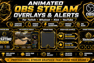 create animated obs stream overlays and alerts for twitch