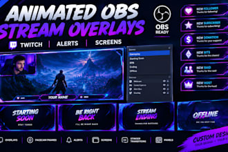 create animated obs stream overlays and alerts for twitch