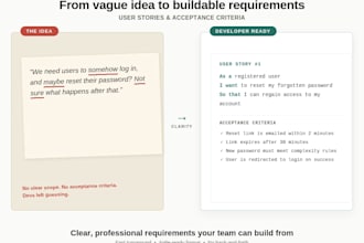 write clear user stories and acceptance criteria