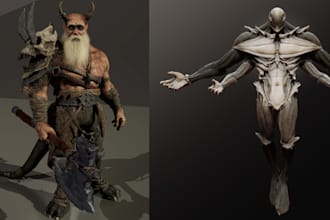 monster creature sculpt fantasy beast character modeling unity unreal engine 5