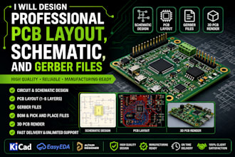 design professional pcb layout,schematic,and gerber files