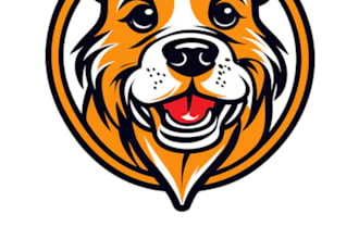 design pet, dog, cat or animal and veterinary clinic logo