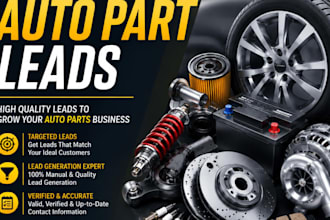 generate 50 auto part leads