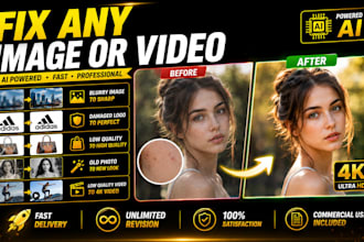 do ai image editing, ai video editing, photo enhancement and object removal