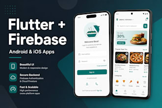 build a flutter app for android and ios with firebase