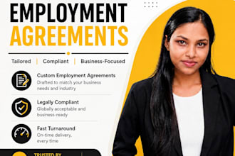 draft a custom employment agreement with company policies