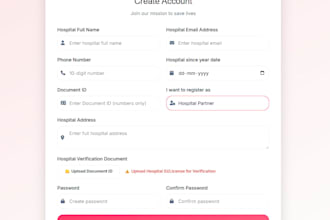 develop a hospital and blood bank management web application