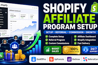 setup a referral affiliate program on goaffpro uppromote, bixgrow, referralcandy