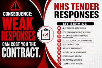 create uk public procurement tender responses and bid documents