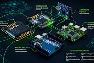develop esp32, arduino, raspberry pi, iot devices, automotive embedded software,