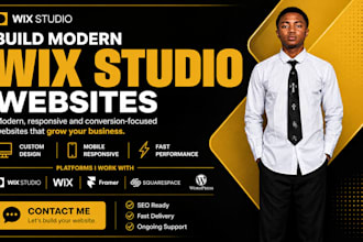 design, redesign or develop a professional wix studio website, wix website