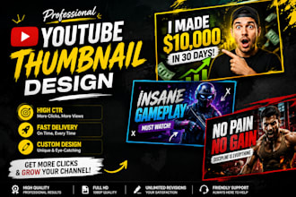 design a professional youtube thumbnail that gets more clicks