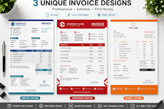 design a professional modern invoice for your business