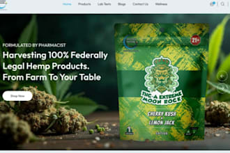 design cbd shopify marijuana hemp store cbd dropshipping vape cannabis website