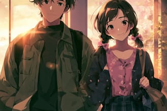 draw a anime character or anime couple character