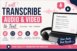 transcribe audio and video to text