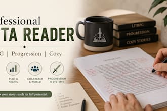 beta read litrpg, cozy fantasy, progression fantasy novels