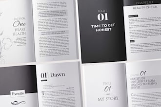 format novel for print book or kdp ebook, paperback interior book layout design