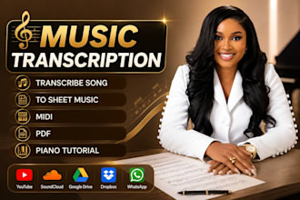 do music transcription, transcribe song to sheet music midi PDF piano tutorial