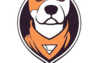 do modern animal dog pet care veterinary logo
