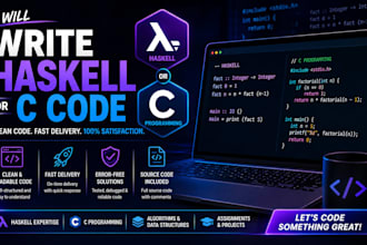 write haskell or c code