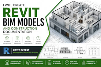 create professional revit bim models and construction documentation