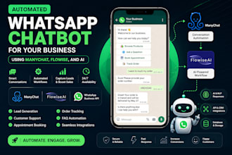 setup an automated whatsapp chatbot for your business using manychat, flowise,