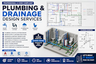 create plumbing drainage and water supply system design layouts pipe sizing