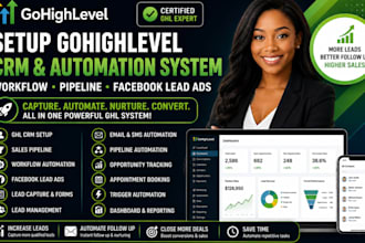 setup gohighlevel ghl CRM automation workflow pipeline facebook lead ads
