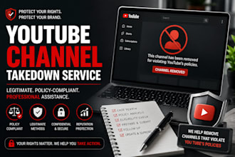 assist with legitimate youtube channel removal requests