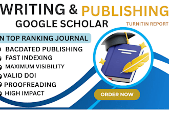 backdate, write and publish research articles on google scholar, scopus journal
