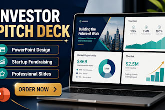 investor pitch deck powerpoint presentation design startup fundraising business