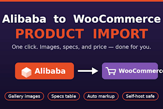 import products from alibaba, aliexpress to your woocommerce store