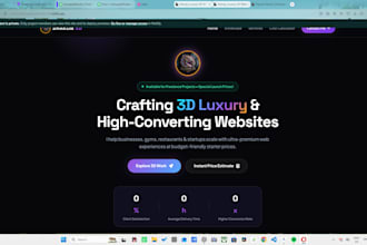 design a modern 3d luxury landing page or business website