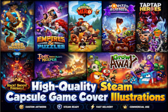 design steam capsule art steam capsule banner, game cover art steam store page