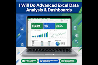 do advanced excel data analysis and dashboards