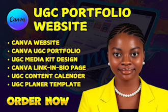ugc portfolio canva website high converting ugc portfolio design