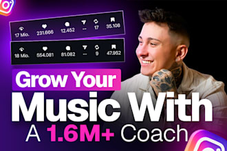 be your music marketing coach for artists with 1,6m followers
