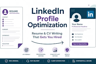 optimize your linkedin profile and update your resume and CV