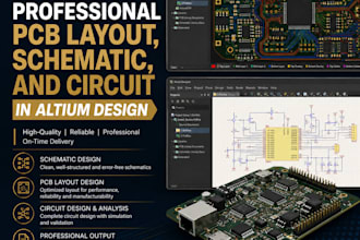 design professional pcb layout, schematic, and circuit in altium design