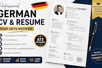 create a professional german cv and resume that gets noticed