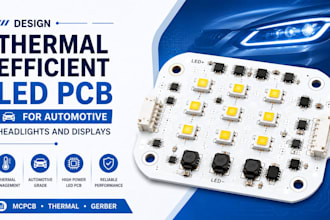 design thermal efficient led pcb board for automotive headlights and displays
