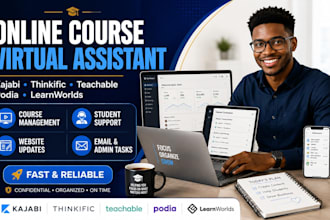 be your virtual assistant for kajabi and online course platforms