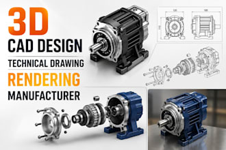 do industrial product design, 3d cad design, 3d cad modeling and rendering