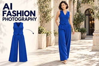 do fashion apparel ai photography with realistic ai models, ai cloth