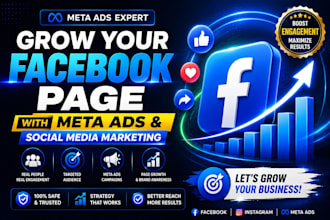 grow your facebook page with meta ads and social marketing
