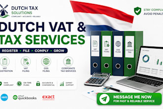 provide dutch vat registration, vat filing, oss filing and corporate tax service